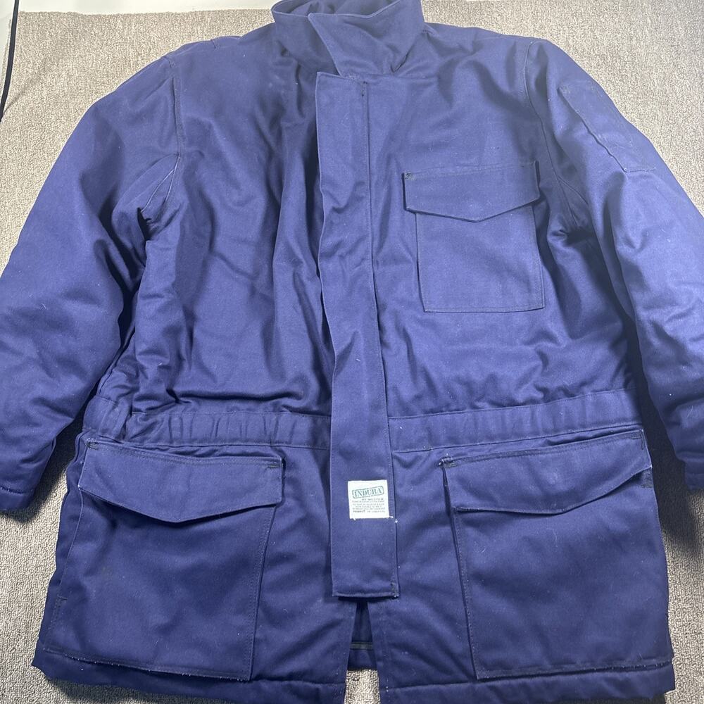Vintage Safeguard America Indura FR Jacket XL Nomex Hood Lenzip USA Workwear